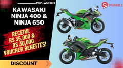 Kawasaki Ninja 400 And Ninja 650 Get Rs. 35,000 And Rs 30,000 Voucher Benefit! Kawasaki Ninja 400 And Ninja 650 Get Rs. 35,000 And Rs 30,000 Voucher Benefit!