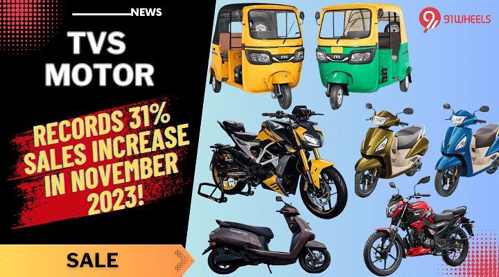 TVS Motor Achieves Impressive 31% Sales Growth In November 2023!