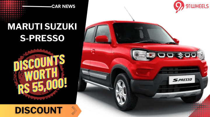 Maruti Suzuki S-Presso Offers Upto Rs 55,000 Discounts In December 2023 Maruti Suzuki S-Presso Offers Upto Rs 55,000 Discounts In December 2023