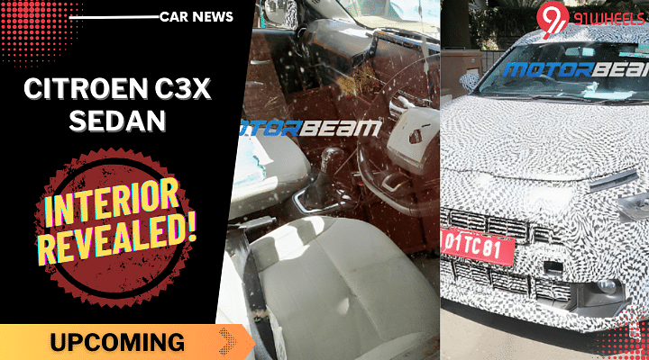 Citroen C3X Sedan Spotted, Interior Revealed - See Images