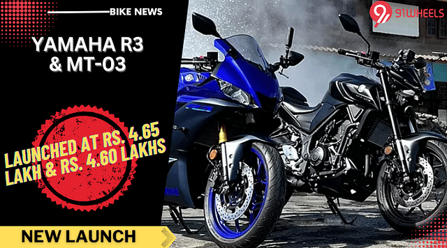 Yamaha R3 & MT-03 Launched In India At Rs. 4.65 Lakh & Rs. 4.60 Lakhs