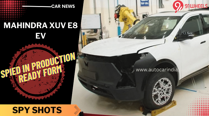 Mahindra XUV e8 Electric SUV Spied In Production-Ready Form- Pictures