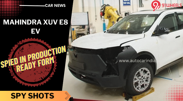 Mahindra XUV e8 Electric SUV Spied In Production-Ready Form- Pictures