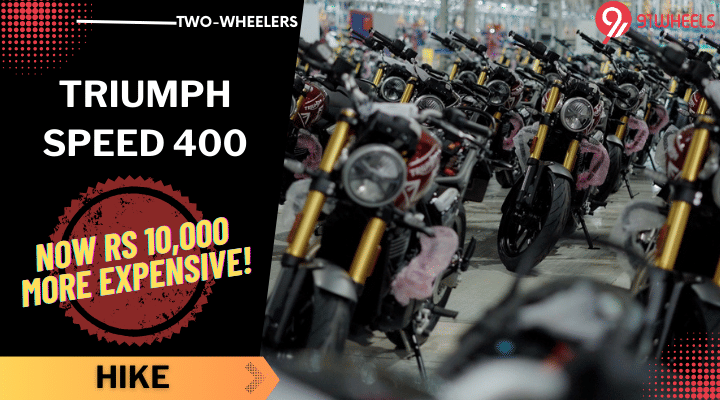 Triumph Speed 400 Gets Rs 10,000 Price Hike Starting January 1st!