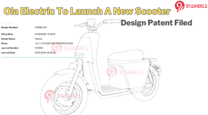 Ola Electric To Launch A New Entry-Level Scooter - Design Patent Leaked