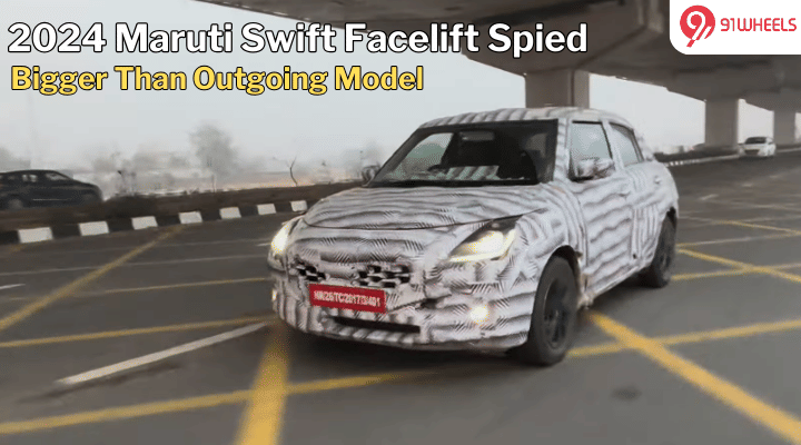 2024 Maruti Swift Facelift Spotted Alongside Current Model: Looks Bigger! 2024 Maruti Swift Facelift Spotted Alongside Current Model: Looks Bigger!