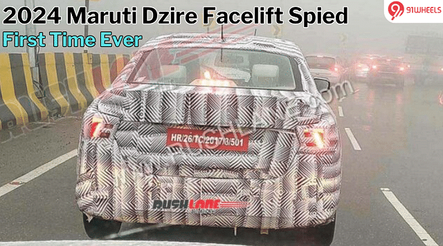 2024 Maruti Dzire Facelift Spied For The First Time-  Launch Soon