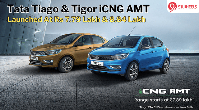 Tata Tiago & Tigor iCNG AMT Launched At Rs 7.89 Lakh & Rs 8.84 Lakh, India's First CNG AMT Vehicles