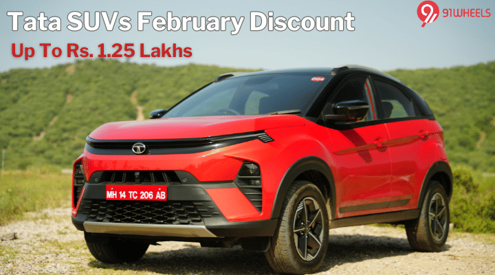 Tata Nexon, Safari, Harrier February '24 Discounts Reaches Rs 1.25 Lakhs Tata Nexon, Safari, Harrier February '24 Discounts Reaches Rs 1.25 Lakhs