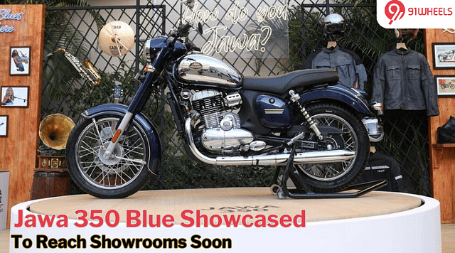 Jawa 350 Showcased In A New Blue Colour At Mahindra Blues Festival