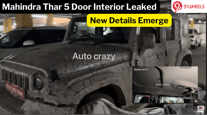 Mahindra Thar 5 Door Interior Spied Undisguised: New Details Emerge