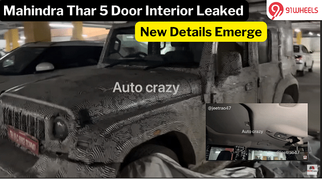 Mahindra Thar 5 Door Interior Spied Undisguised: New Details Emerge