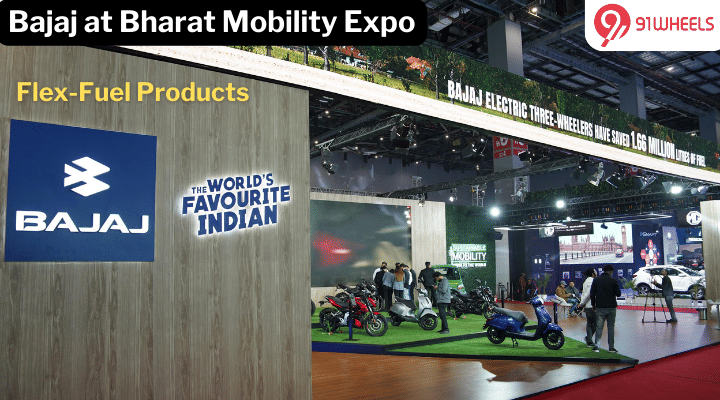 Bajaj Displays Flex-Fuel Products at Bharat Mobility Expo 2024