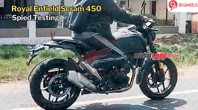 Upcoming Royal Enfield Scram 450 Spotted Testing - New Details Emerge