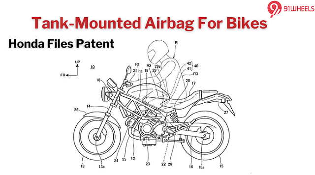 Honda Files Patent For Fuel Tank-Mounted Airbag System For Bikes