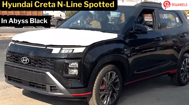Hyundai Creta N Line Abyss Black Spotted At Dealer Stockyard: Pictures