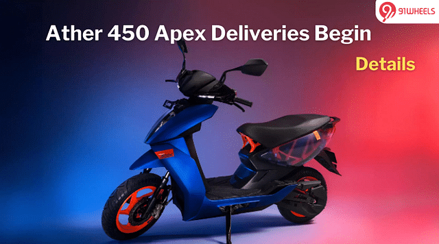 Ather 450 Apex Deliveries Begin; Priced At Rs. 1.89 Lakhs- Details
