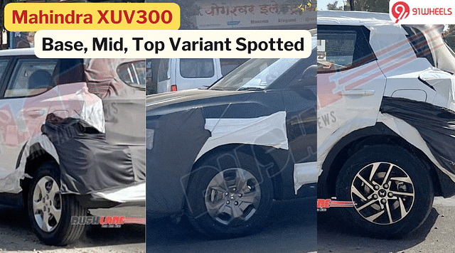 Mahindra XUV300 Facelift Base, Mid & Top Variant Spotted In Production Ready Form