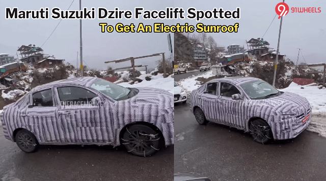 Maruti Suzuki Dzire Facelift Spotted With Sunroof, Launch Soon?