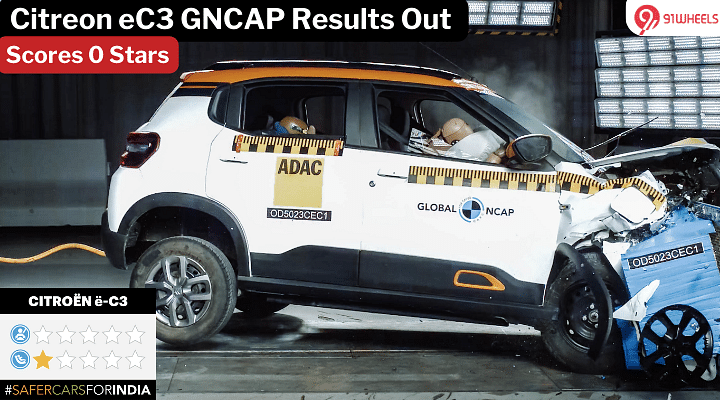 Citroen eC3 Fails To Get Any Star in The GNCAP Crash Test - Details