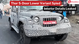 Mahindra Thar 5 Door Spotted In Lower Variant: Interior Leaked