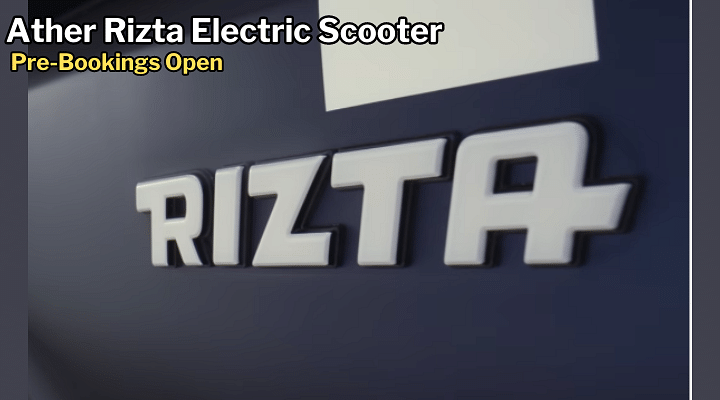 Ather Rizta Electric Scooter Teased Again, Bookings Open