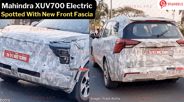 Mahindra XUV700 Electric Spotted, Features New Headlamp Design