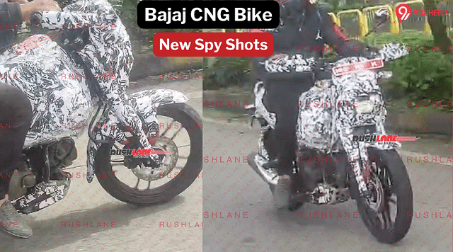Upcoming Bajaj CNG Bike Spied Again - Gets LED Headlight, Alloy Wheels
