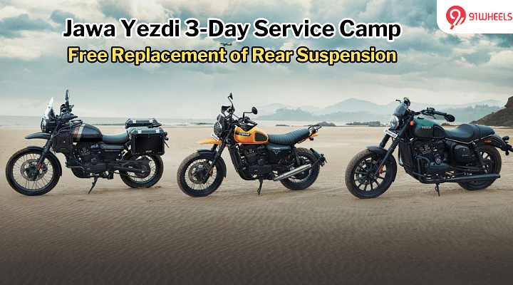 Jawa Yezdi 3-Day Service Camp:  Free Replacement Of Rear Suspension