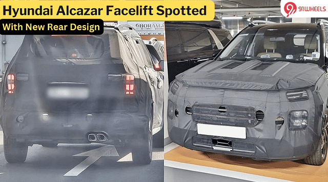Hyundai Alcazar Facelift Spotted With New Design - See Image!
