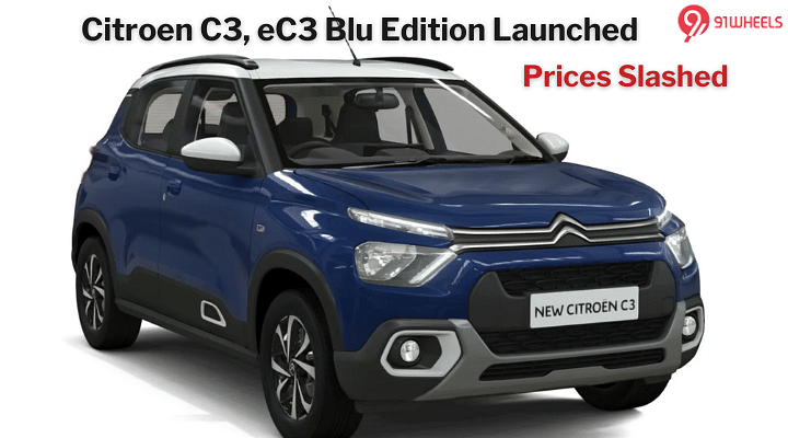 Citroen C3, eC3 Special Blu Edition Launched; Prices Slashed