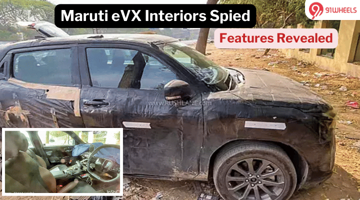Upcoming Maruti eVX EV SUV Interiors Spied; Reveals New Features Upcoming Maruti eVX EV SUV Interiors Spied; Reveals New Features