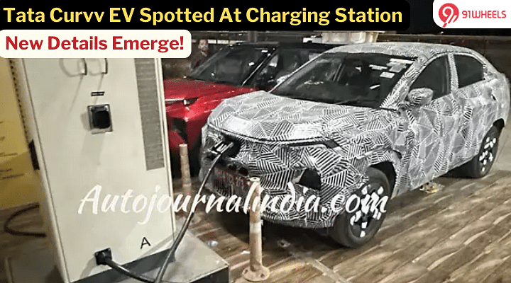 Tata Curvv EV Spied Docked At Charging Station; Launch Soon