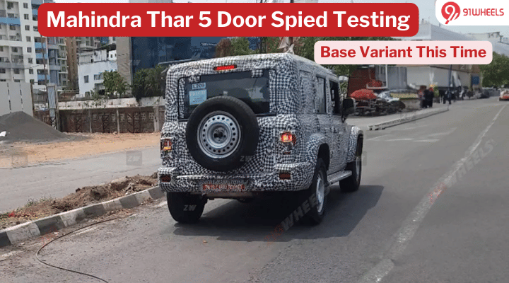 Mahindra Thar 5 Door Base Variant Spied Testing: Check Images Here Mahindra Thar 5 Door Base Variant Spied Testing: Check Images Here