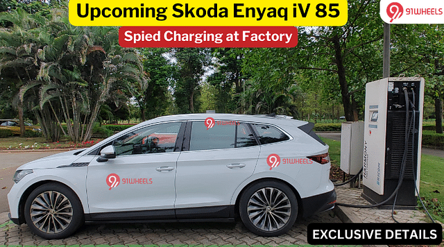 Exclusive: Upcoming Skoda Enyaq iV 85 Spotted Fast Charging At Factory