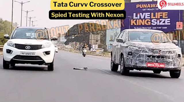 Upcoming Tata Curvv Spotted Testing Again With Tata Nexon