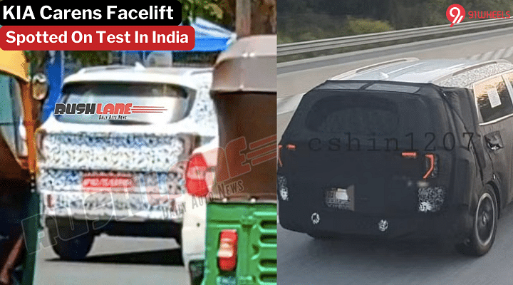 KIA Carens Facelift Spotted In India - Launch Expected In Coming Months