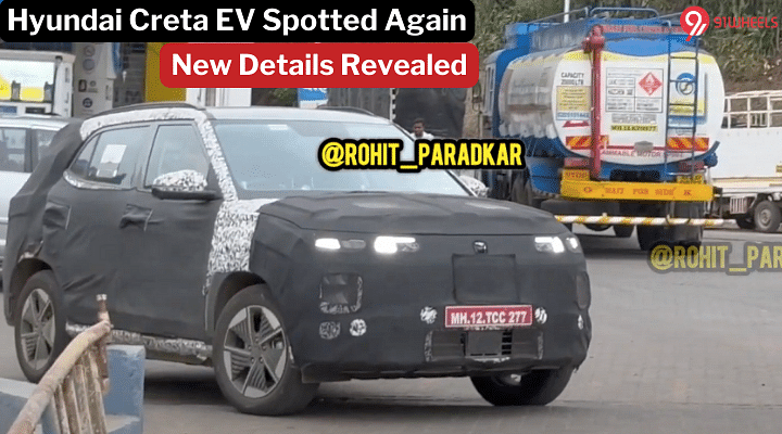 Hyundai Creta EV Spotted With Front Charging Port, New Steering - New Details Revealed!
