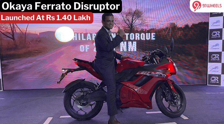 Okaya Ferrato Disruptor E-Motorcycle Launched At Rs 1.60 Lakh Okaya Ferrato Disruptor E-Motorcycle Launched At Rs 1.60 Lakh