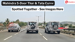Mahindra Thar 5-Door And Tata Curvv Spotted Together On Road Testing - Images