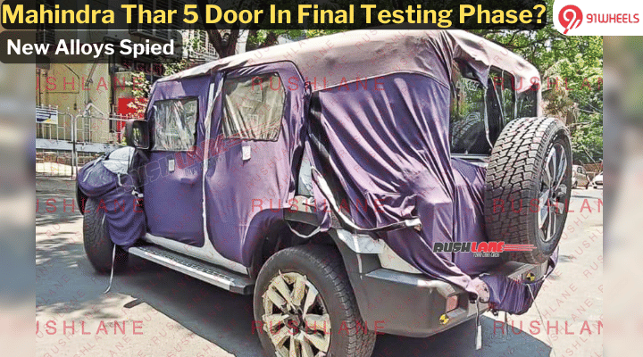 Mahindra Thar 5 Door In Final Phase Of Testing: New Alloys Spied! Mahindra Thar 5 Door In Final Phase Of Testing: New Alloys Spied!