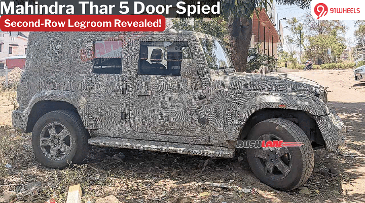 Mahindra Thar 5 Door Interiors Spied: Second-Row Spacing Revealed