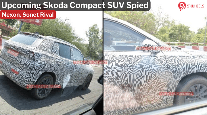 Upcoming Skoda Compact SUV Mid-Variant Spied: Mini Kushaq?