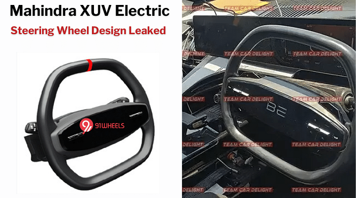 Mahindra XUV Electric Steering Wheel Design Patent Leaked Online