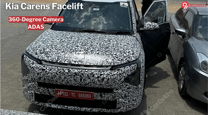 Upcoming Kia Carens Facelift Spied Again With 360-Degree Camera, ADAS