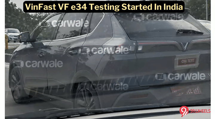 VinFast VF e34 EV Testing Started In India, First Test Mule Spotted On Test VinFast VF e34 EV Testing Started In India, First Test Mule Spotted On Test