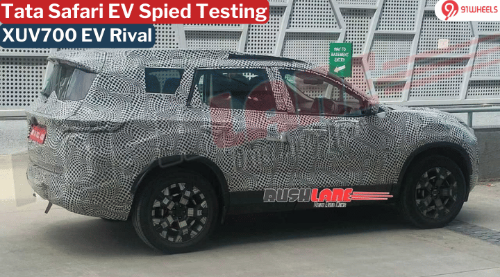 Tata Safari EV Spied Testing Under Heavy Camo: XUV700 EV Rival