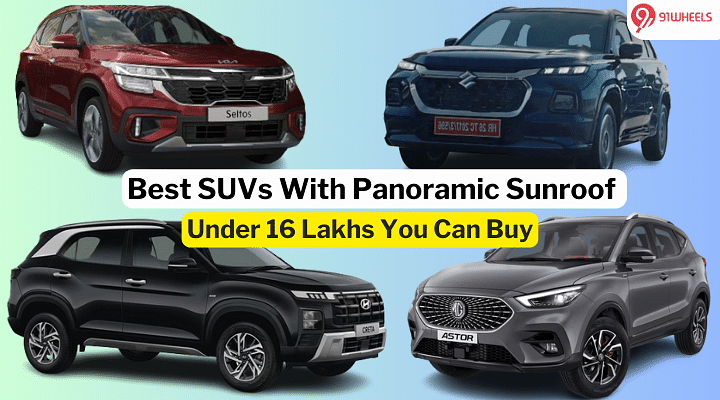 Top SUVs With Panoramic Sunroofs You Can Get For Less Than 16 Lakhs