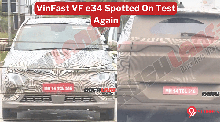VinFast VF e34 EV Spotted On Test Again, This Time With Camouflage - Details