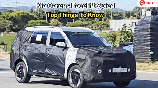 Upcoming Kia Carens Facelift Spied Again - Here's What We Know So Far